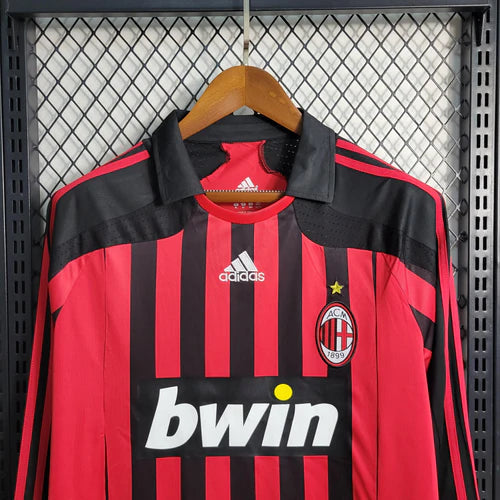 Camisa Retrô Milan 07/2008 | Manga Longa - Adidas Masculina 
Desconto de LANÇAMENTO