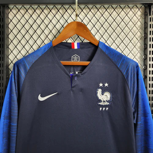 Camisa Retrô França 1998 | Manga Longa - Nike Masculina - Azul 
Desconto de LANÇAMENTO