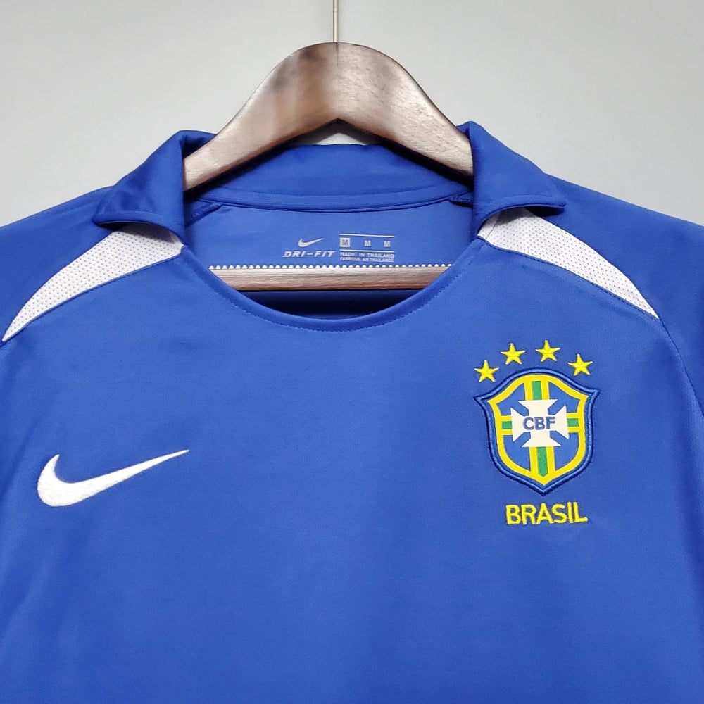 Camisa Seleção Brasileira Retrô 2002 | Nike Masculina - Azul 
Desconto de LANÇAMENTO