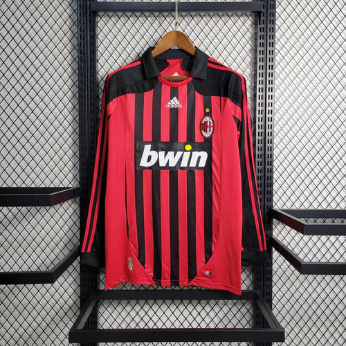 Camisa Retrô Milan 07/2008 | Manga Longa - Adidas Masculina 
Desconto de LANÇAMENTO