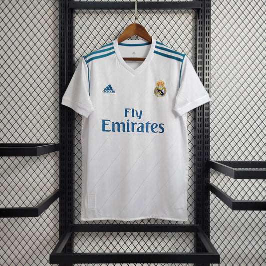 Camisa Real Madrid Retrô 17/2018 | Adidas Masculina - Branca 
Desconto de LANÇAMENTO