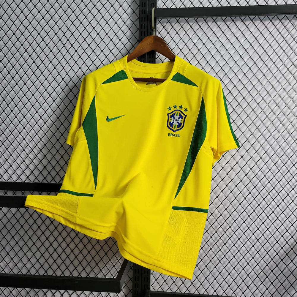 Camisa Seleção Brasileira Retrô 2002 | Nike Masculina - Amarela