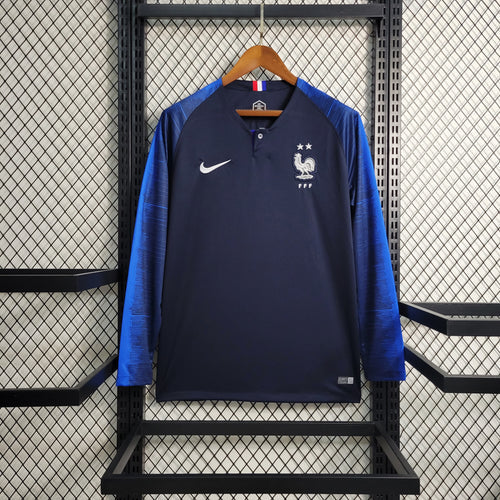 Camisa Retrô França 1998 | Manga Longa - Nike Masculina - Azul 
Desconto de LANÇAMENTO